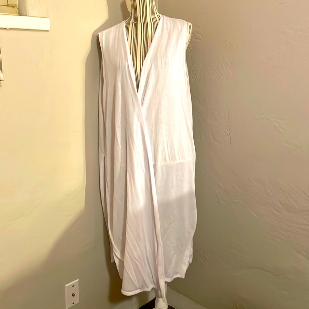 White Lularoe Joy Vest Cover Up